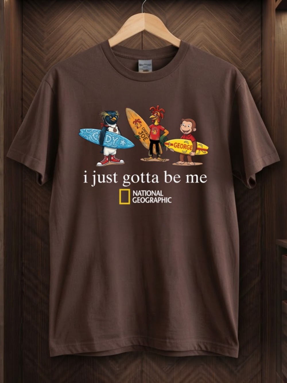 Cody Maverick Chicken Joe Curious George Surf Graphic T-Shirt